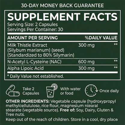 HAPPSTA™ Milk Thistle Liver Detox & Colon Cleanse