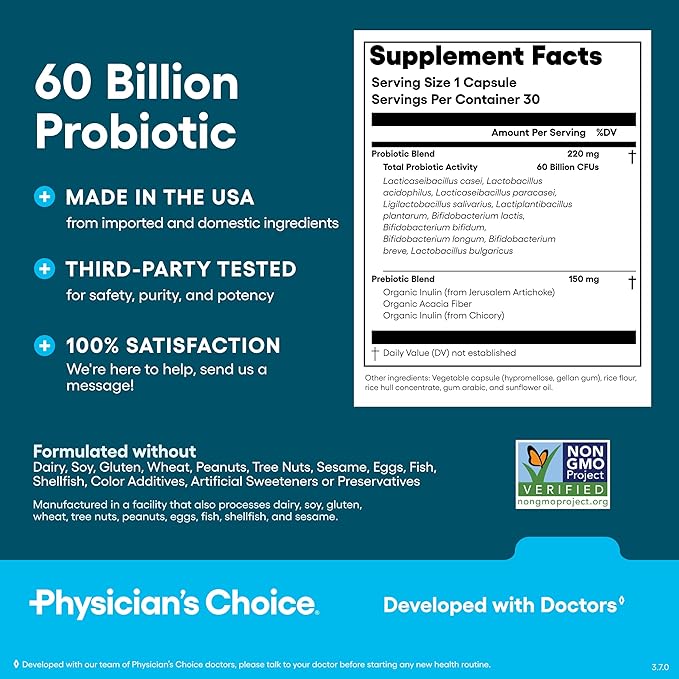 60 Billion Probiotic Digestive Support