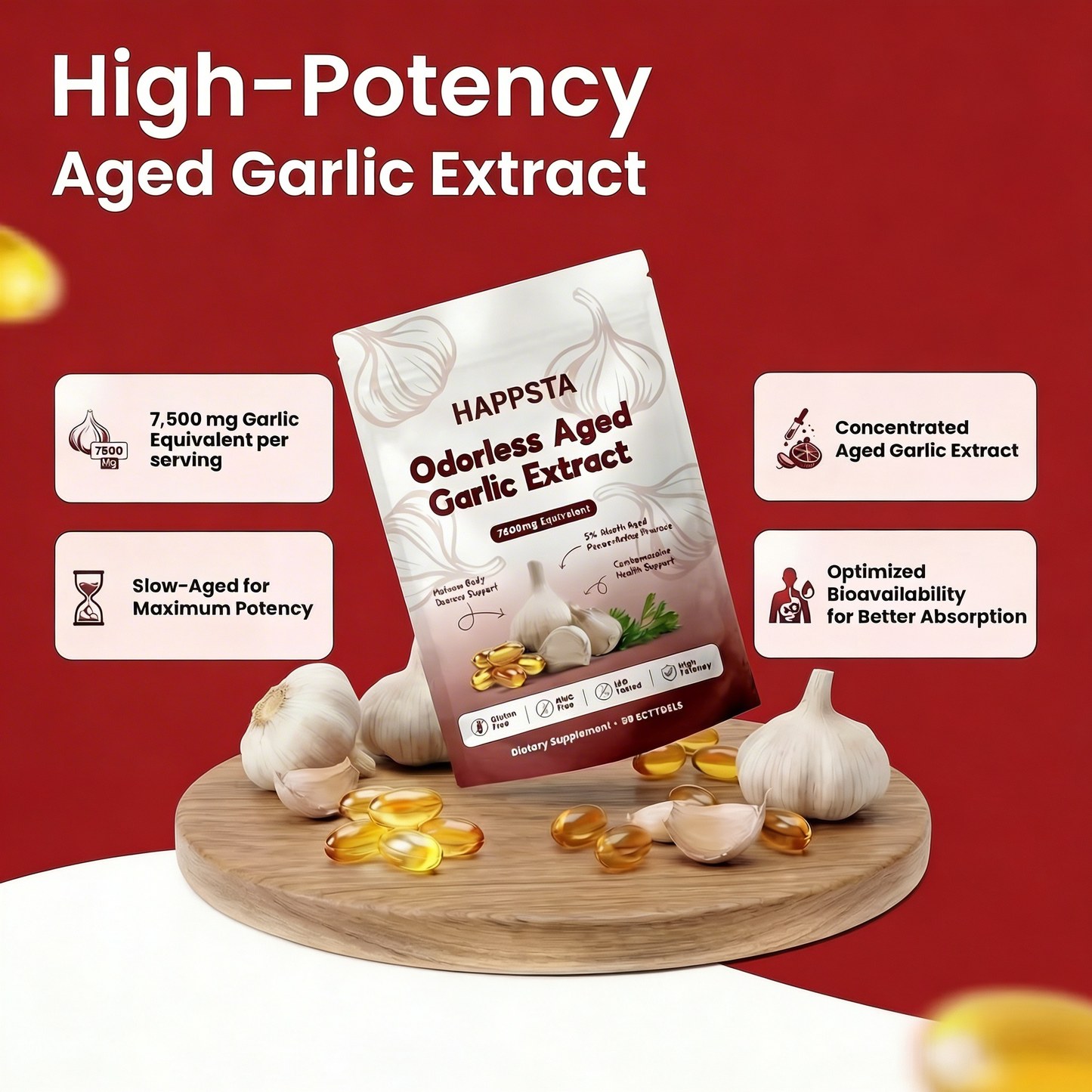 AGED GARLIC EXTRACT - 7500MG ODORLESS SOFTGELS
