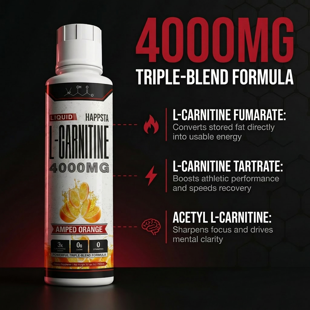 HAPPSTA 4000™ Liquid Carnitine Complex | Burn Fat 3X Faster