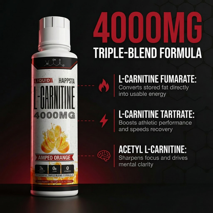 HAPPSTA 4000™ Liquid Carnitine Complex | Burn Fat 3X Faster