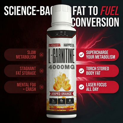 HAPPSTA 4000™ Liquid Carnitine Complex | Burn Fat 3X Faster